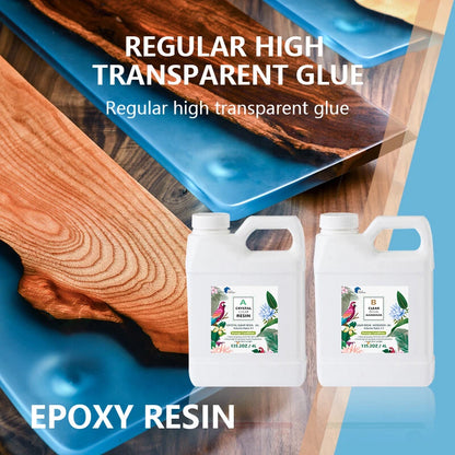 2L Epoxy Resin Kit 1:1 UV Clear Coating for Crafts & River Table