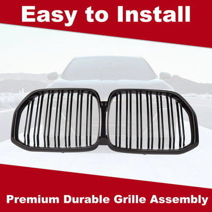 Gloss Black X5M Style Front Bumper Grille for BMW X5 F95 G05 (2019-2023)