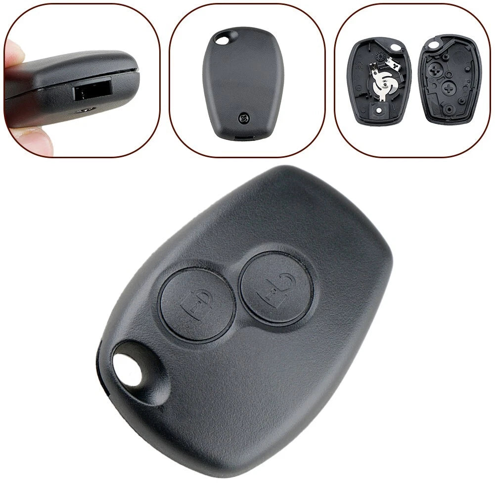 Wear-Resistant Black Key Shell Case for Renault Remotes