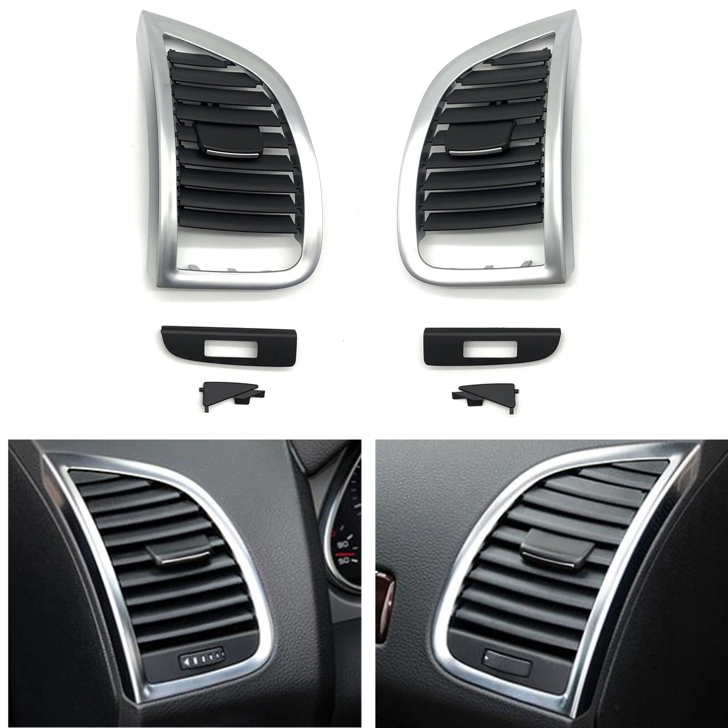 A/C Air Vent Grille Covers for Audi Q7 (2006-2015) 2 x Front L + R