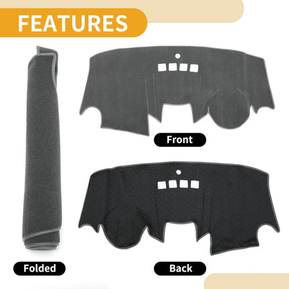 Dashboard Cover Mat for Ford Fiesta MK7 (2009-2017) Gray 1 x Piece