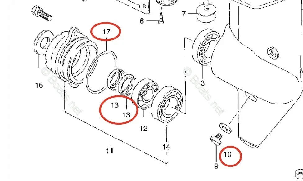 Lower Unit Seal Kit for Suzuki Outboard 5HP 6HP 8HP