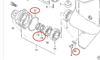 Lower Unit Seal Kit for Suzuki Outboard 5HP 6HP 8HP