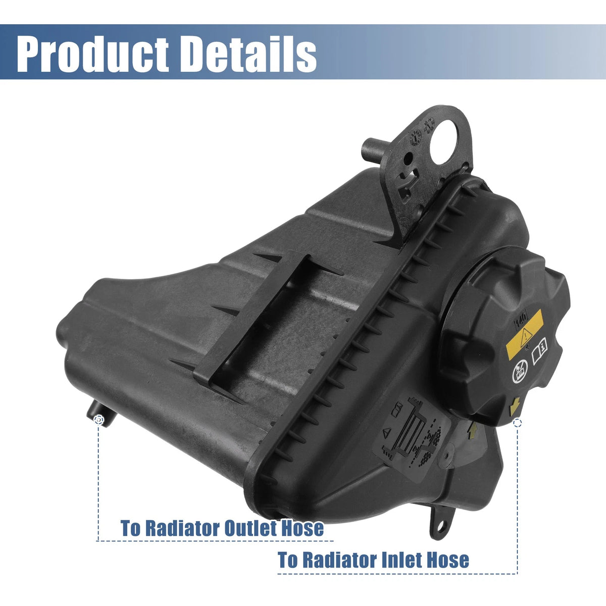 Coolant Radiator Reservoir Tank with Cap and Sensor for BMW (2019)
