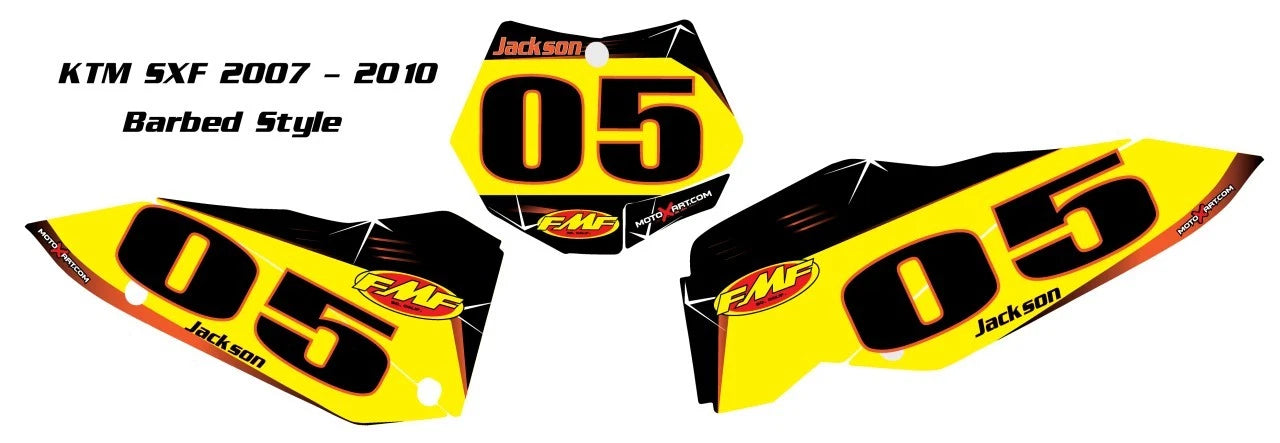 Custom Number Graphics for KTM 150 Stickers Decals (2007-2010)