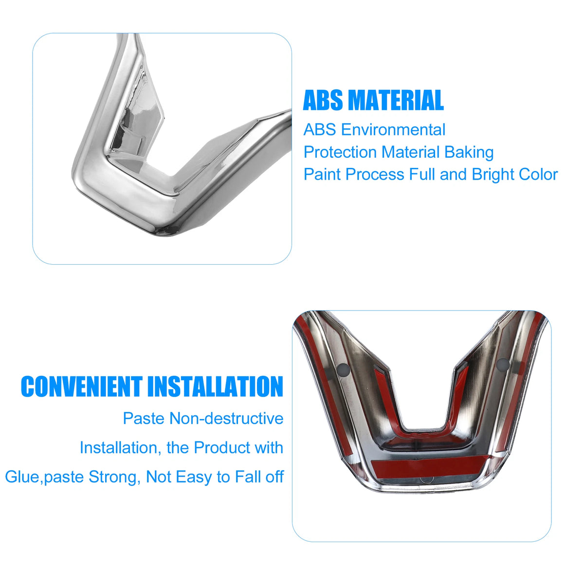 Silver Tone ABS Plastic Steering Wheel Cover Trim for Nissan Altima (2019-2022)
