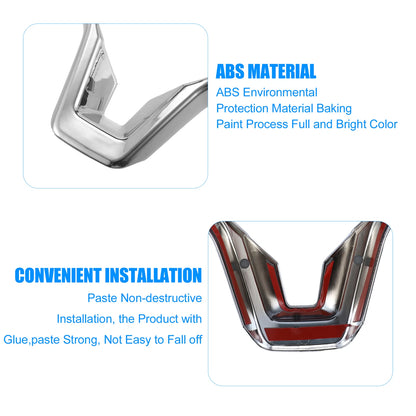 Silver Tone ABS Plastic Steering Wheel Cover Trim for Nissan Altima (2019-2022)