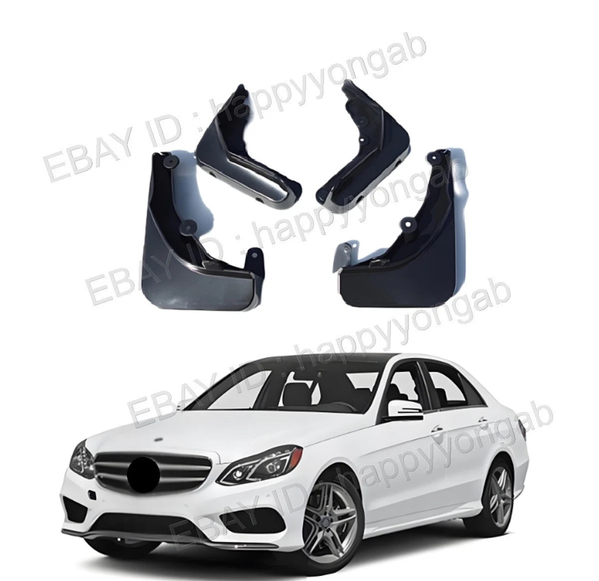 Mud Flaps Splash Guards for Mercedes Benz E Class Sport Sedan W212 (2014-2016)