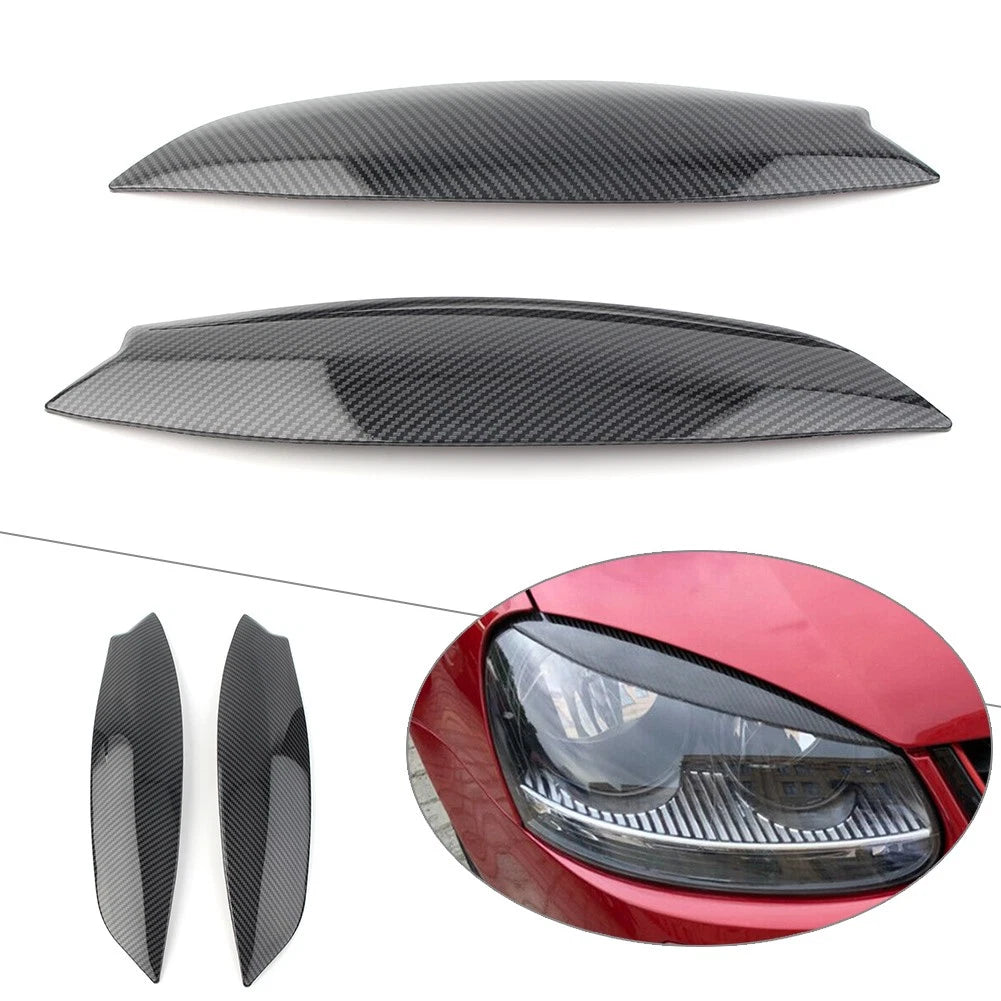 Carbon Fiber Headlight Eyelid Cover for VW Golf 5 R32 MK5 (2005-2007)