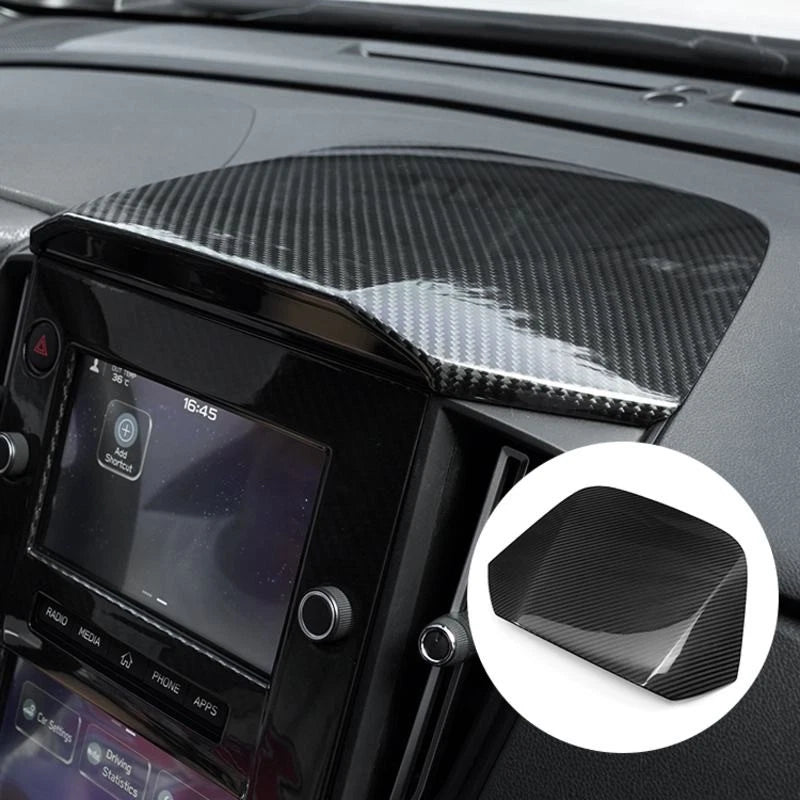 Carbon Fiber Dashboard Multimedia Upper Panel Cover Trim for Subaru WRX 2022-23