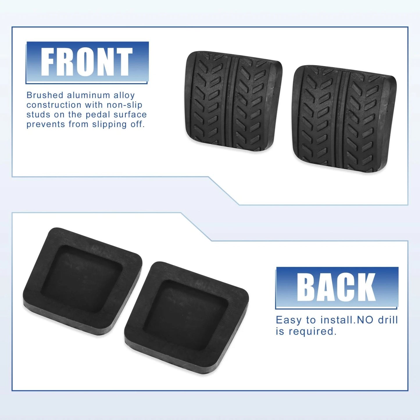Clutch Brake Pedal Pad for Ford Mustang (1994-2004) - 1 Pair