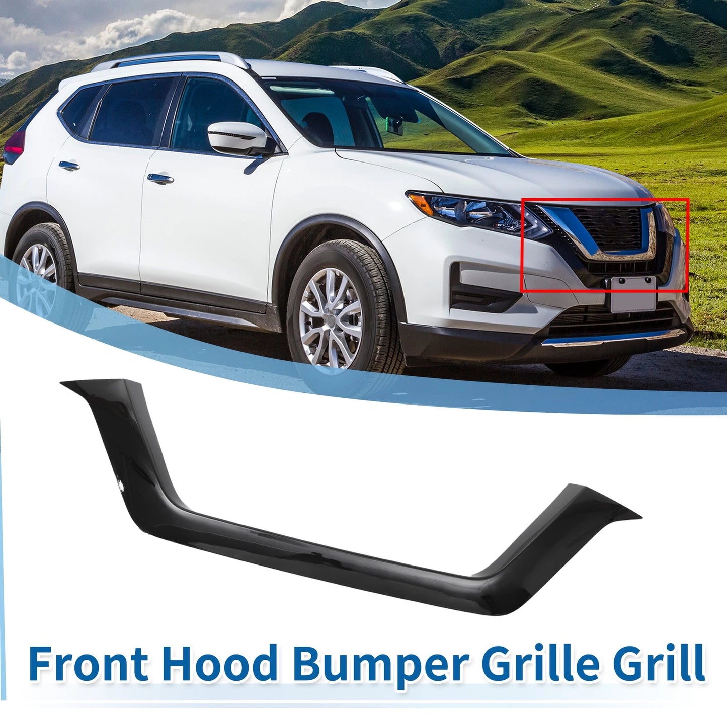Grille Trim for Nissan Rogue 2.5L CVT 2WD S 2ROW (2016-2020)