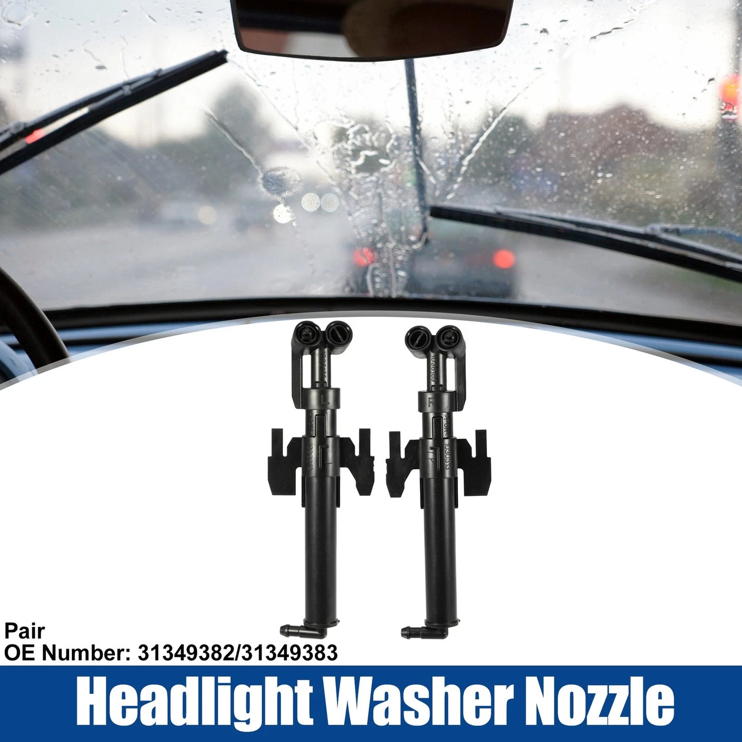 Front Left Right Headlight Washer Nozzles for Volvo XC90 (2021-2024)
