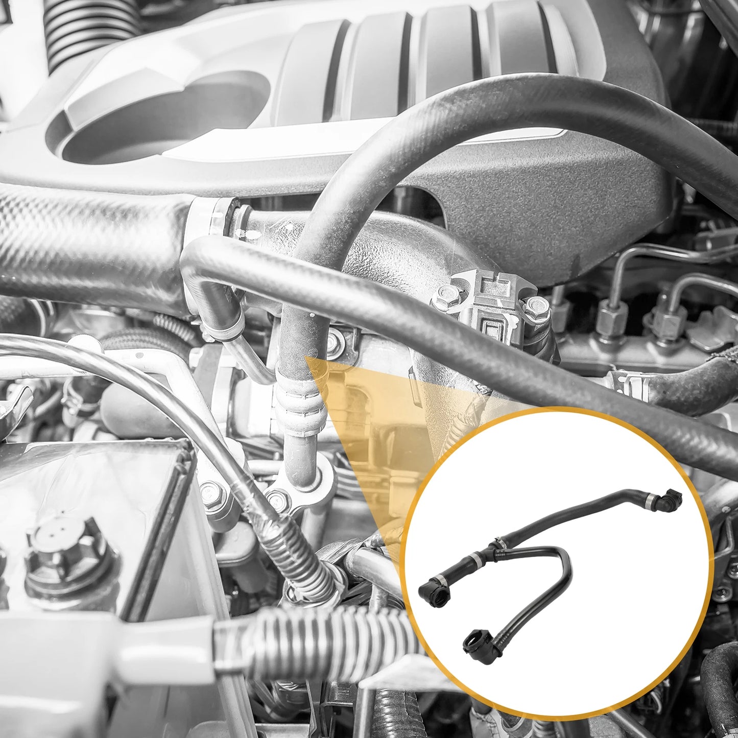 Radiator Hose for BMW 230i 2017-2021 Rubber Black