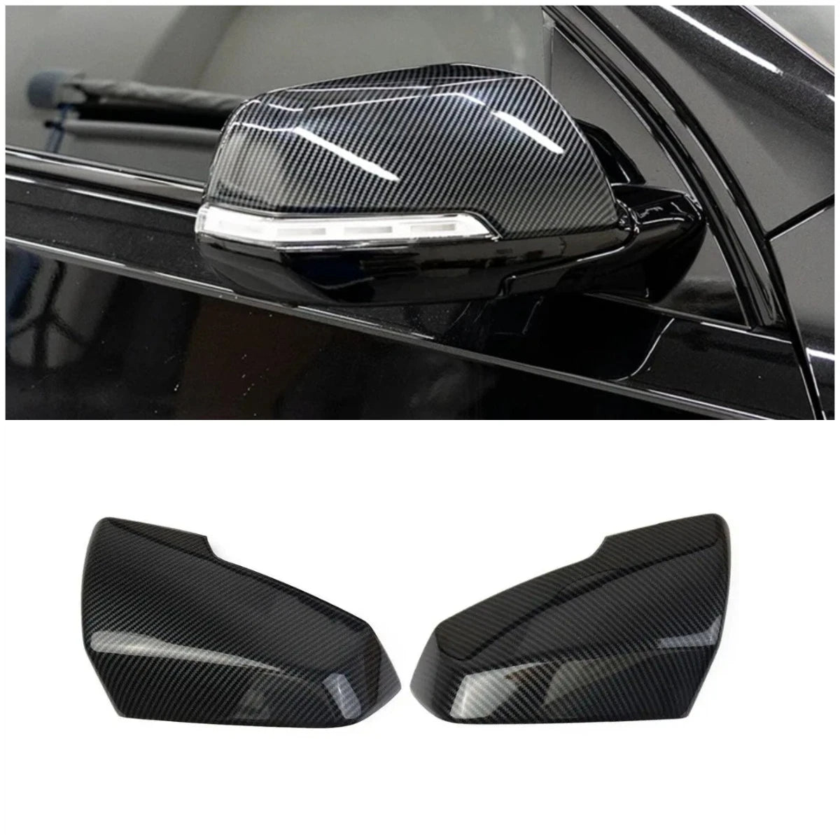 Carbon Fiber Rearview Mirror Lid Cover Trim for Chevrolet Traverse (2018-2023)