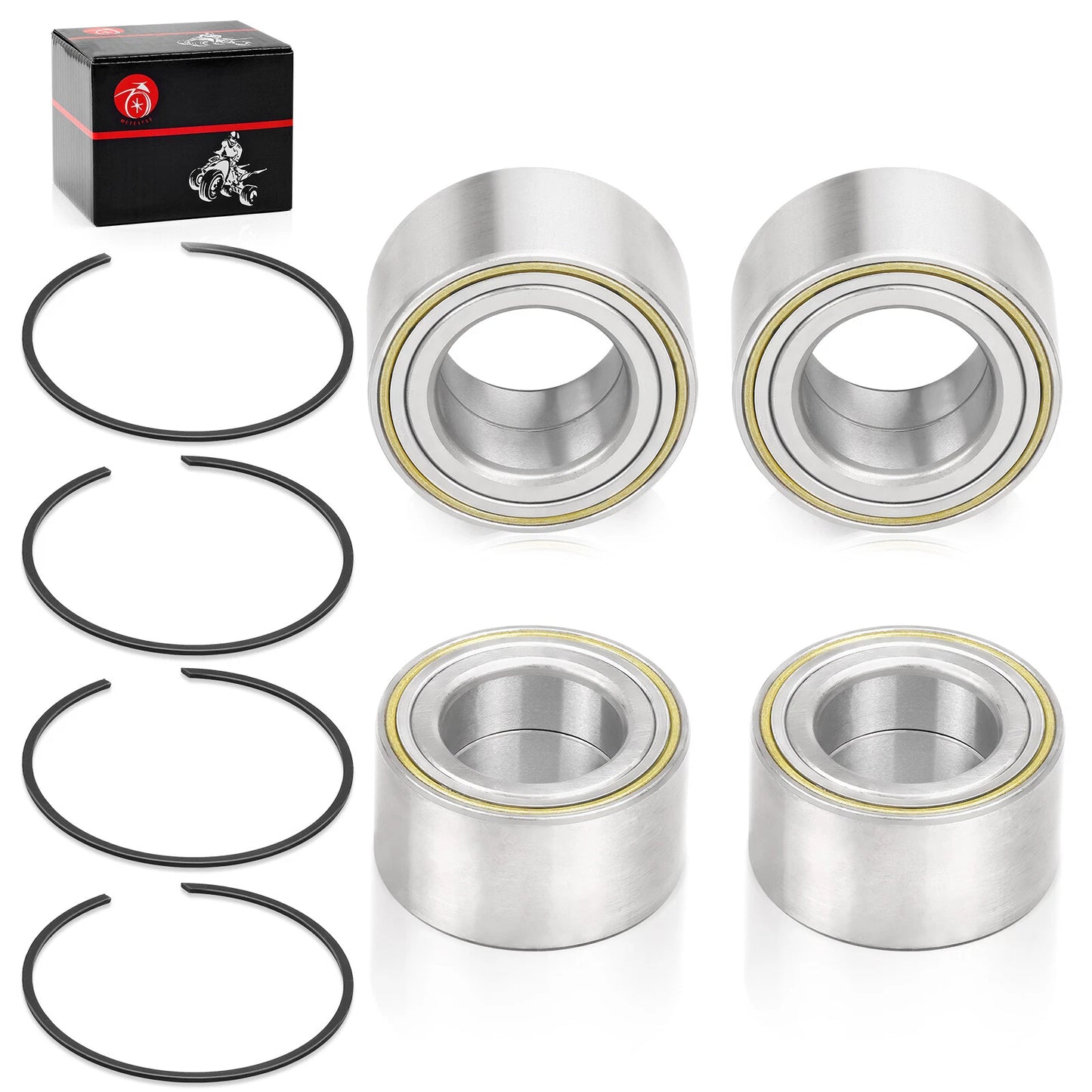 4 x Front & Rear Wheel Bearing & Circlip for Can-Am Maverick X3 MAX (2017–2023)