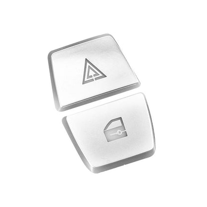 BMW 5 6 7 Series Car Warning Light Button Cover Trim Silver