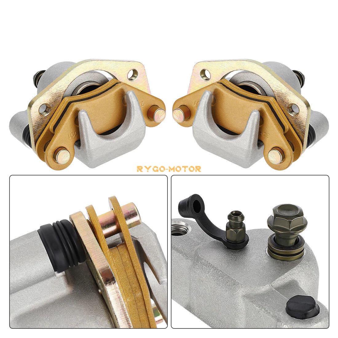 Front Brake Calipers & Pads for Polaris Phoenix 200 Sawtooth 200 Hawkeye 300