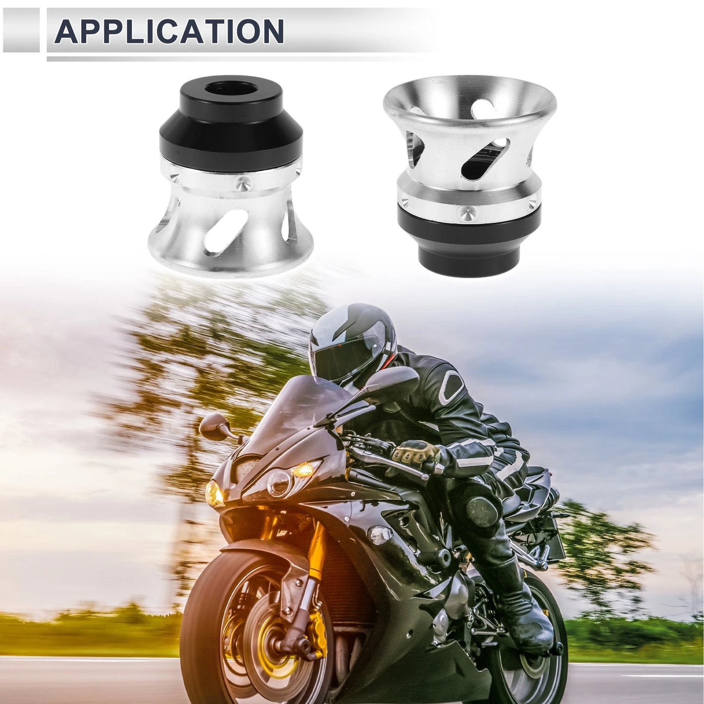 Slider Frame 2 Pcs 14mm Aluminum Alloy Motorcycle Slider Frame for Motorcycle