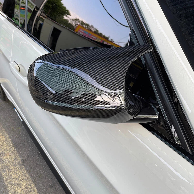 M3 Style Carbon Fiber Side Mirror Cover Caps for BMW E90 E92 E93 (2007-2013)