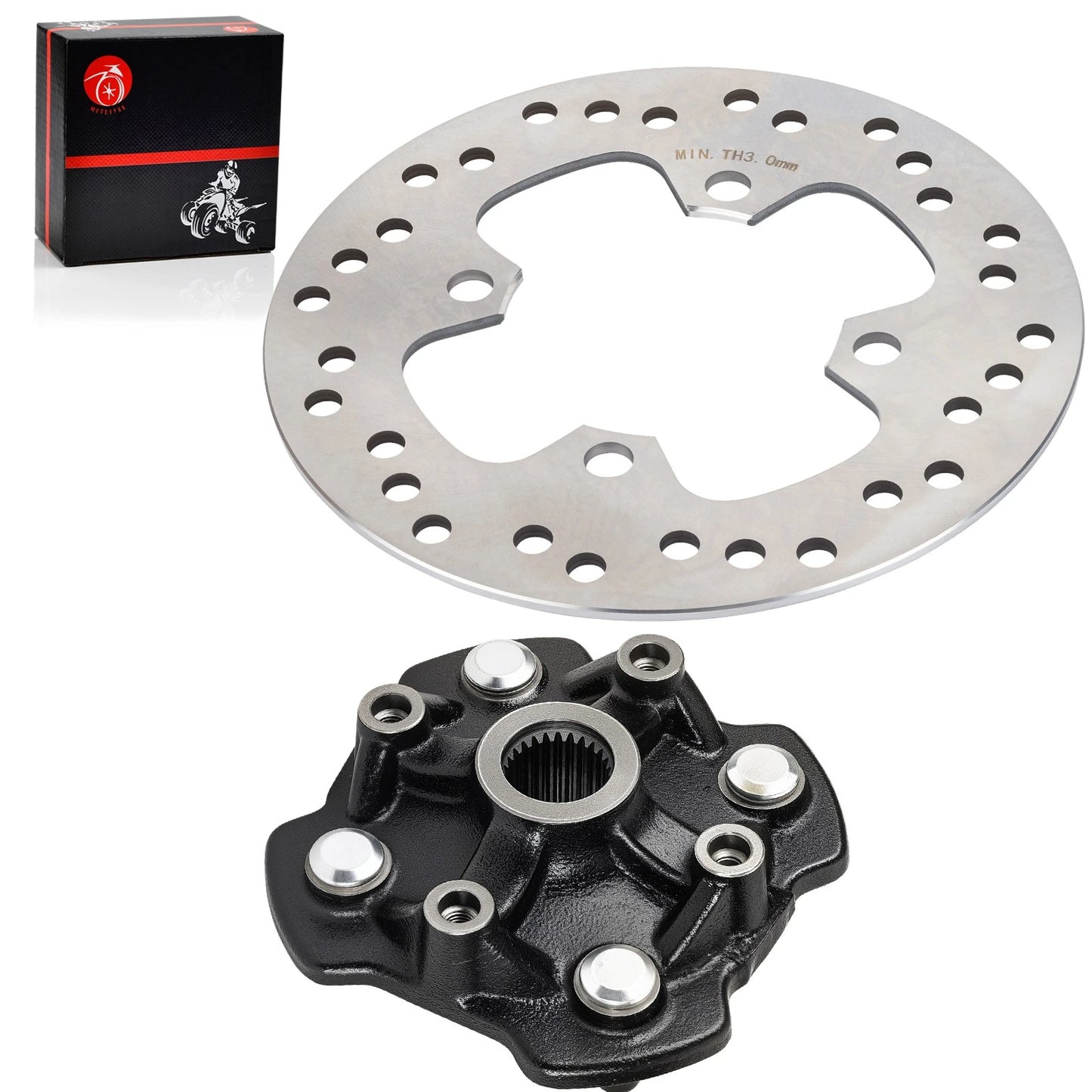Front Left/Right Wheel Hub with Brake Disc for Honda 44615-HR3-A20/45251-HR6-A62