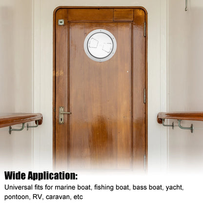 Deck Plate / 6in / Hatch, Non-Slip, White, Fan Groove for Marine Boat