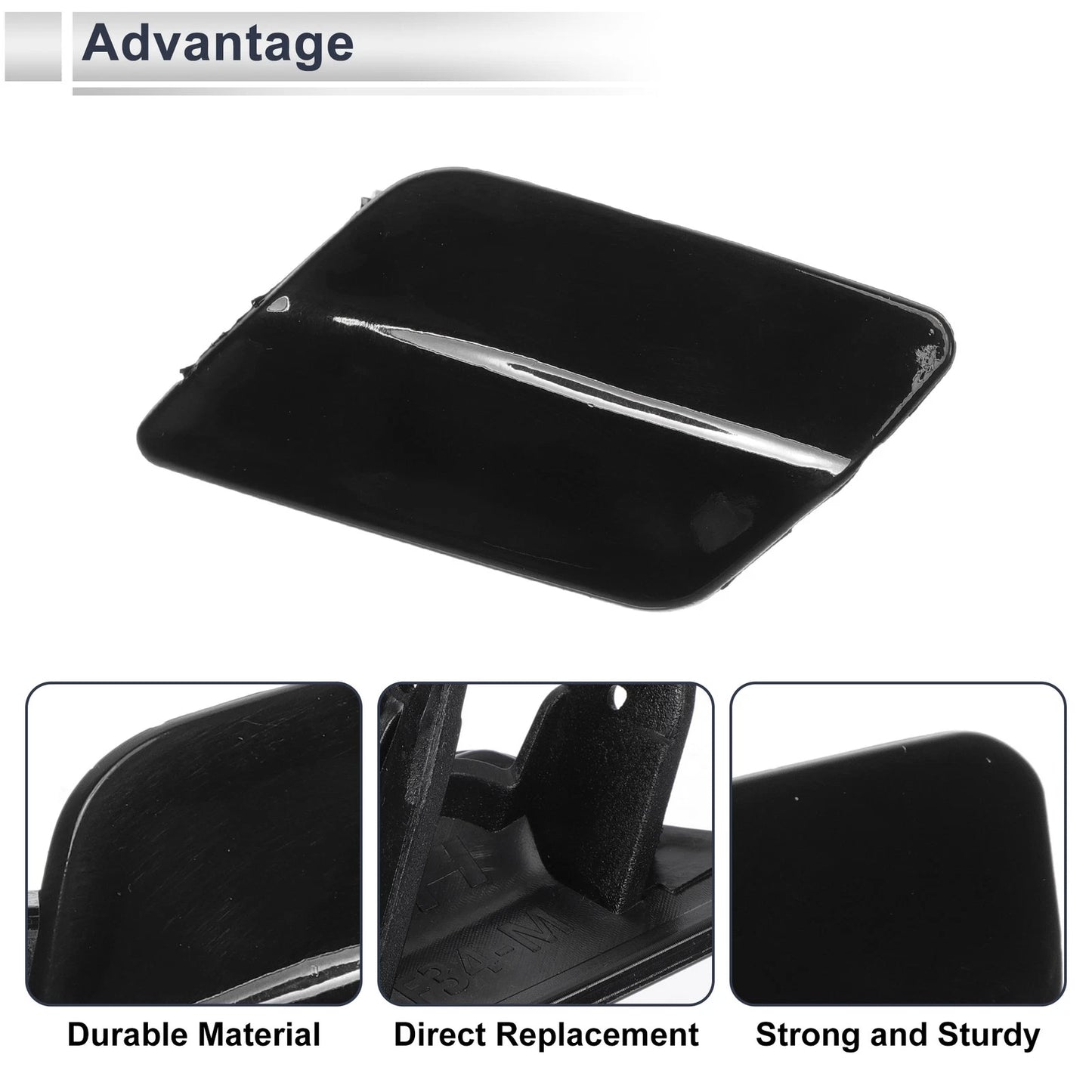 Front Left Washer Nozzle Cover for BMW 335i GT xDrive (2012-2015) Black