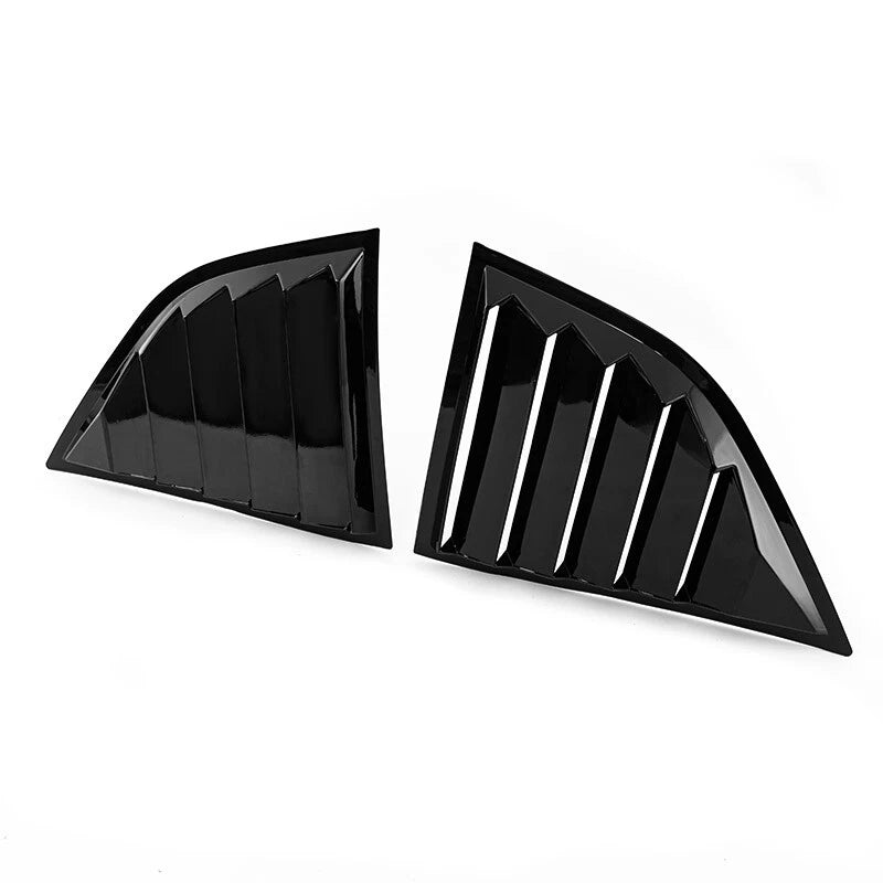 Rear Side Window Louver Vent Cover for 2008-2023 Dodge Challenger - Gloss Black