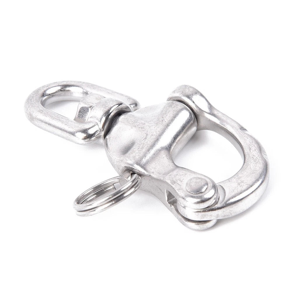 1pcs / 70mm / Marine Grade 316 Stainless Steel Snap Shackle With Swivel Bail