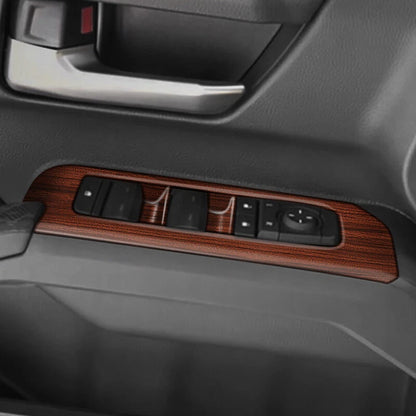 Door Window Switch Lift Panel Cover Wood for Toyota Tacoma (2024–2025)