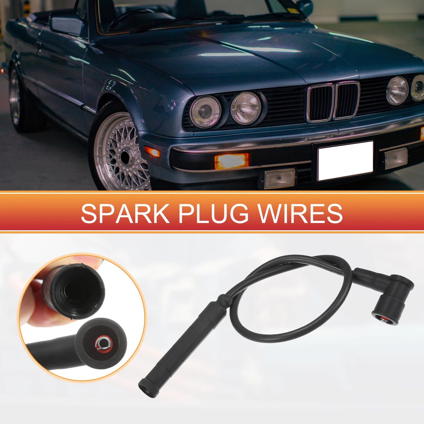 5 x Spark Plug Wire Ignition Coil Cables for BMW 3 Series E30 E36 (1982-1999)