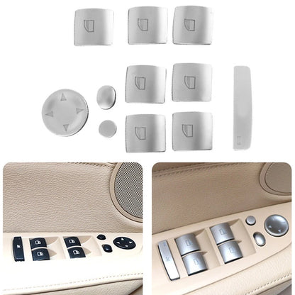 Silver Switch Button Cover Trim for BMW 3 X6 E70 E71 E84 E90