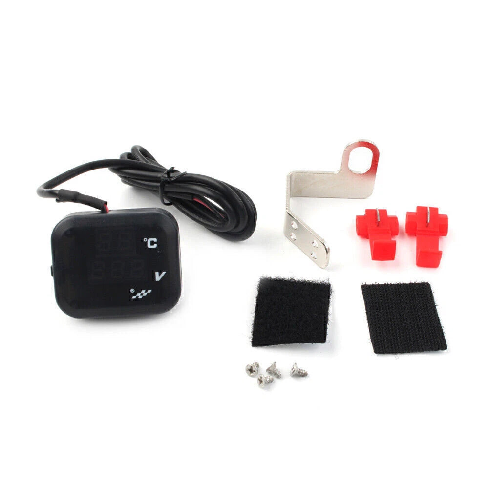 Air Temperature Gauge LED Voltmeter for Motorcycle