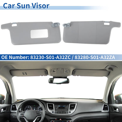Gray Left & Right Side Sun Visors for Honda Civic (1996-2000)