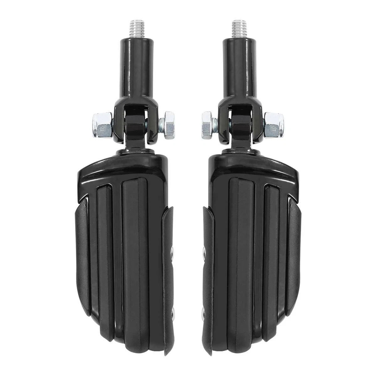 Black Rear Passenger Footpegs Support Mount for Harley Softail (2000-2006)