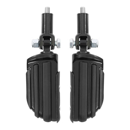 Black Rear Passenger Footpegs Support Mount for Harley Softail (2000-2006)