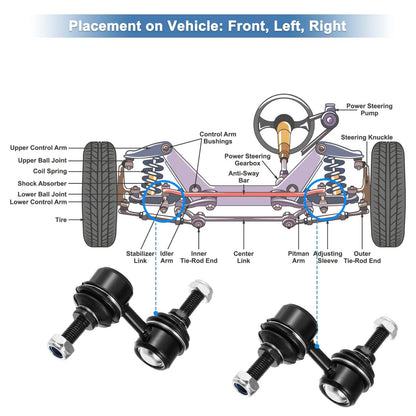 Front Sway Bar Links for Honda 1997-2001