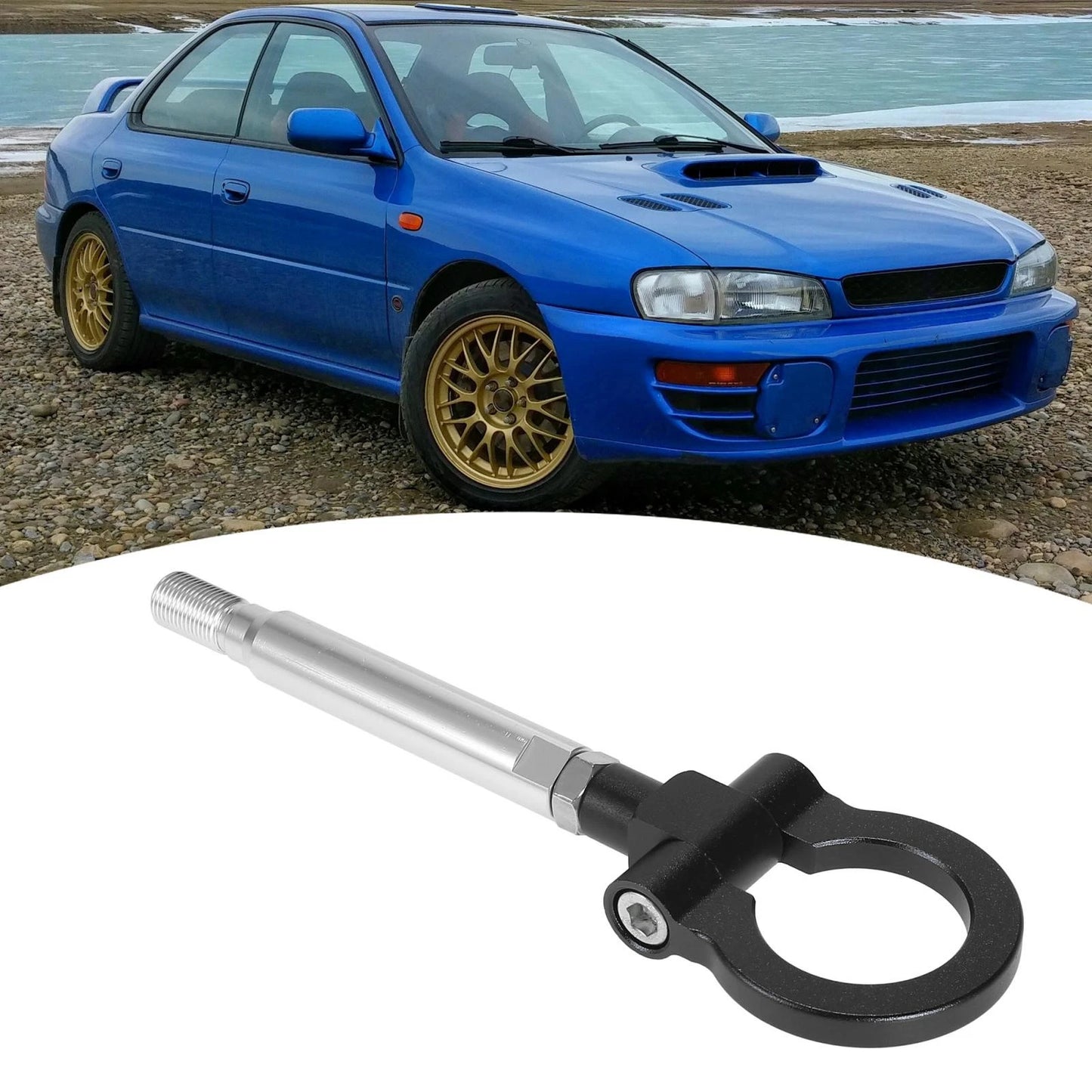 Black Front Bumper Tow Hook Screw for Subaru Impreza WRX BRZ
