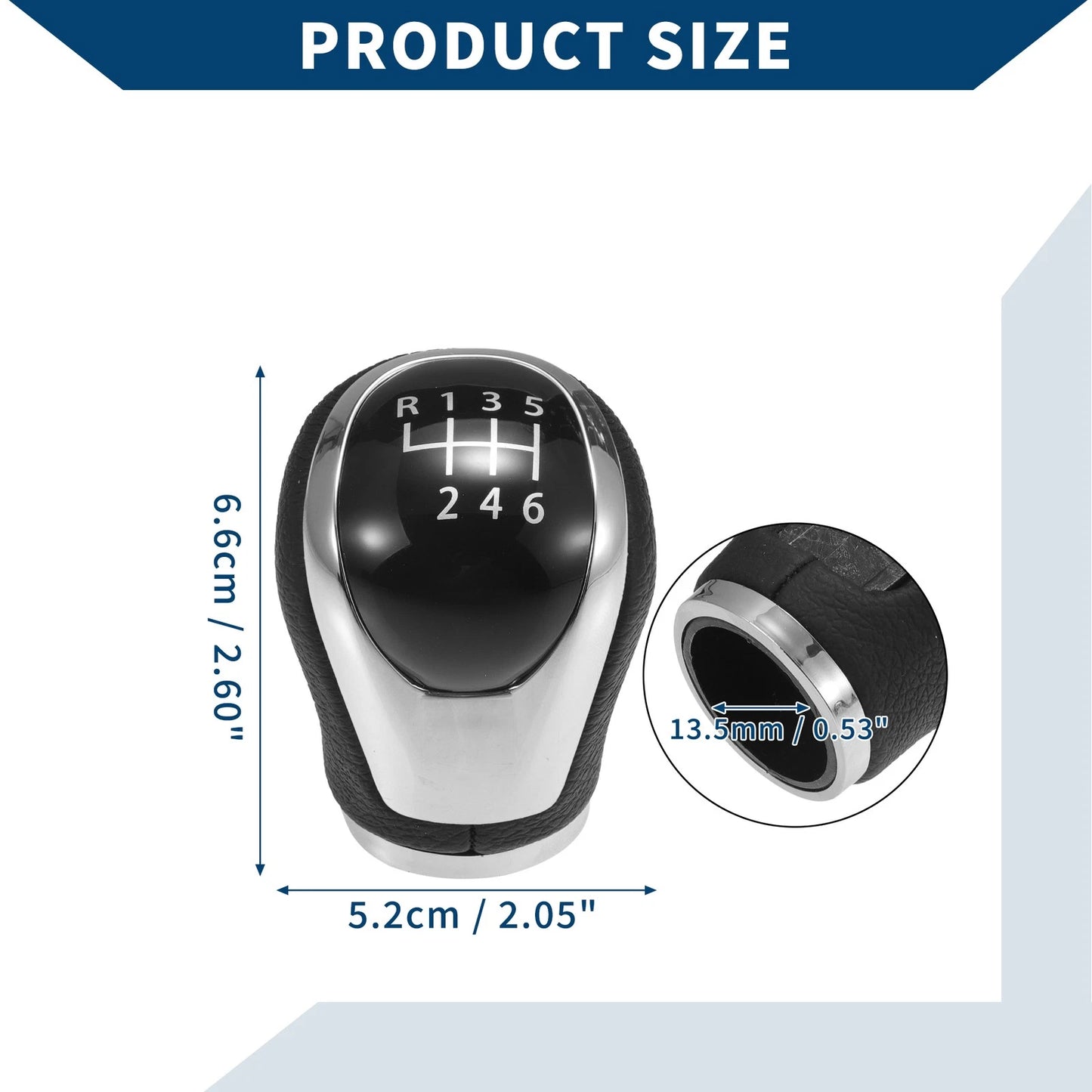 6 Speed Manual Gear Shift Knob for Nissan Qashqai J11 (2013-2022) Black