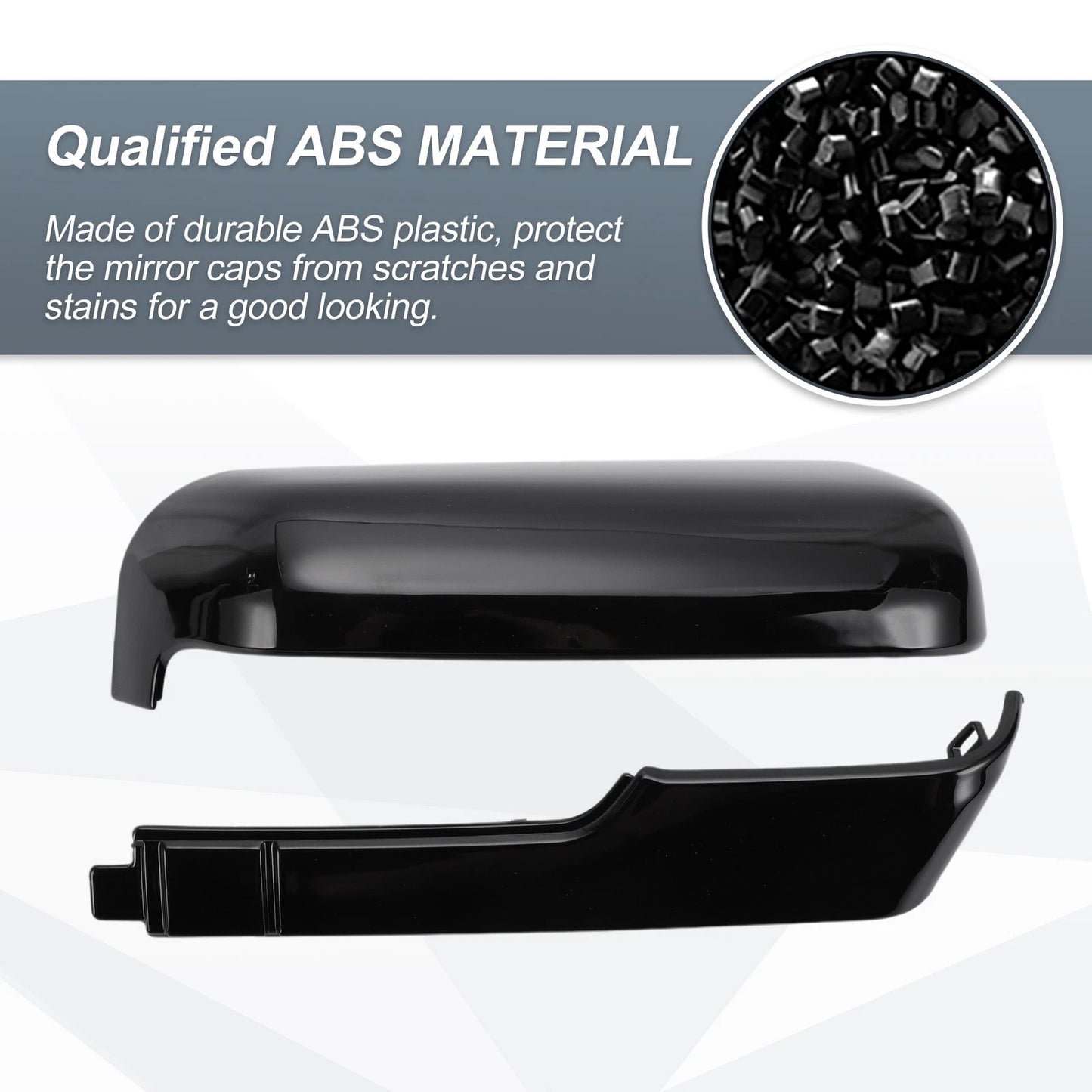 Rearview Mirror Cover Cap Gloss Black for Chevrolet Silverado GMC