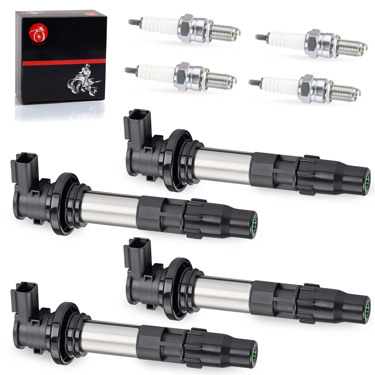 4x Ignition Coils Iridium Spark Plugs for Suzuki GSX-R750 K8/K9/L0 (2008–2013)