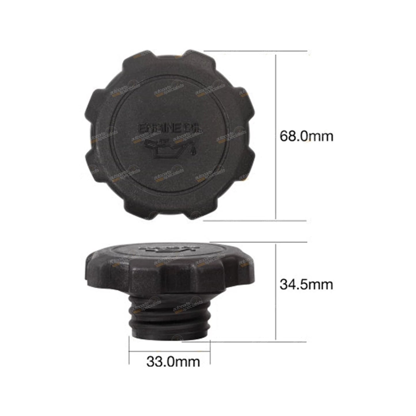 Engine Oil Filler Cap 0.5L for Suzuki Hatch SS40V F5A (1980-1983)