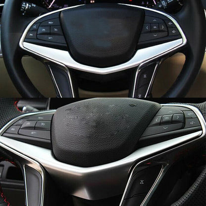 Silver Steering Wheel Cover Moulding Strip for Cadillac XT5 (2016-2021)