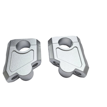 28mm Silver Aluminum Front Handlebar Riser Clamp Kit for Honda, Suzuki, Yamaha