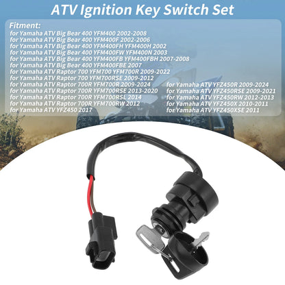 Ignition Key Switch for Yamaha Raptor 700/700R YFZ450R (2009–2024)