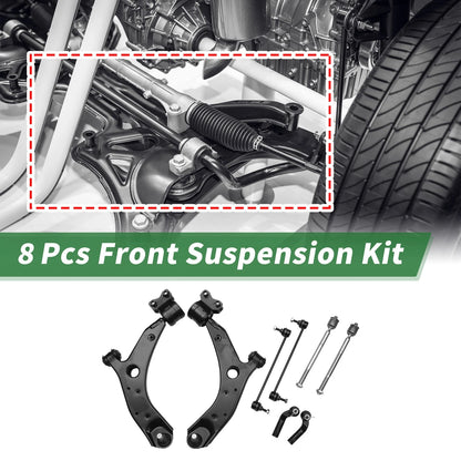 8 Pcs Front Lower Control Arms for Mazda 3 (2004-2009)