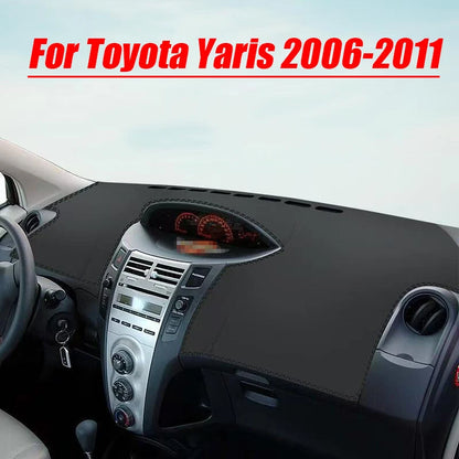 Car Leather Dashboard Dash Cover Protector Mat for Toyota Yaris (2006–2011)