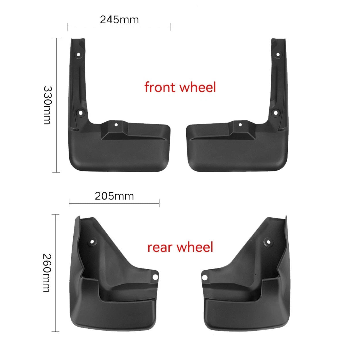 Mudguards Splash Guards & Mud Flaps for Toyota Hiace (2019–2025)