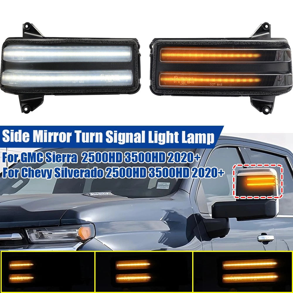 Smoked LED Side Mirror Blinker Light for GMC Sierra 2500HD/3500HD (2020–2020)