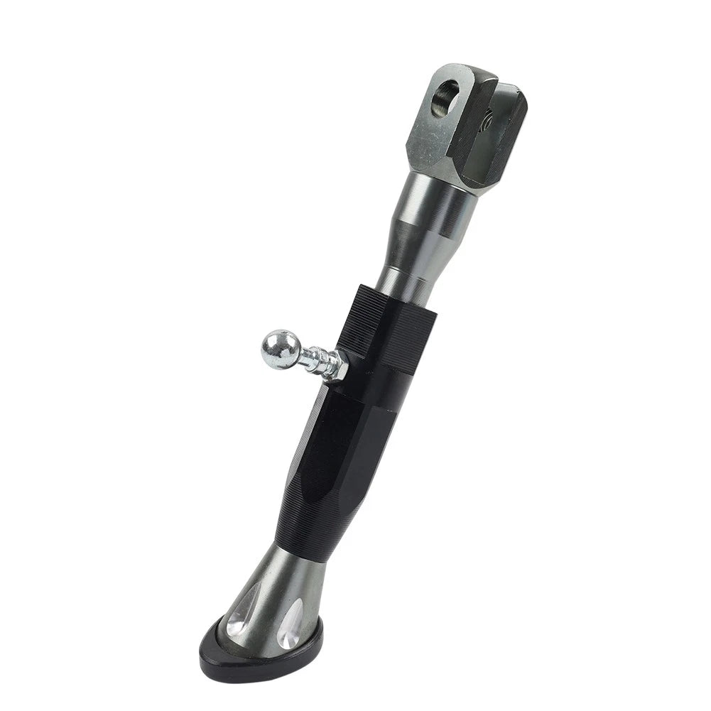 Universal Adjustable Kickstand Foot for Motorcycle - Side Support, Grey